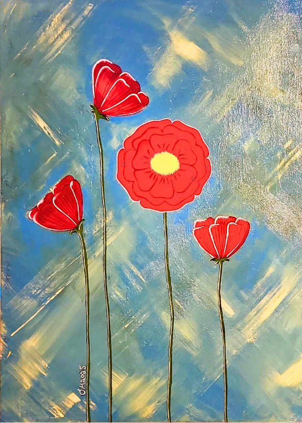 פרח אדום | ₪1,900 | 50X70